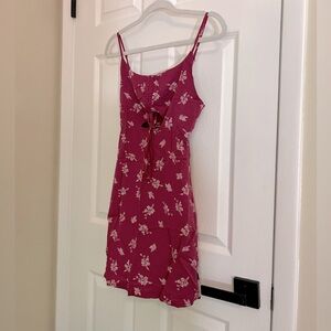 Floral Pink Spaghetti Strap Dress